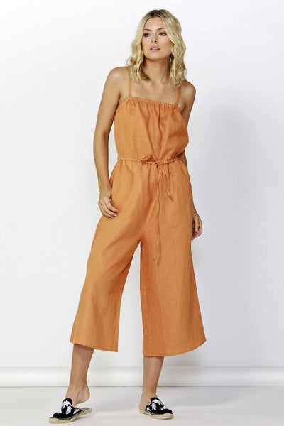 Betty Basics Finn Linen Jumpsuit in Rust - Hey Sara