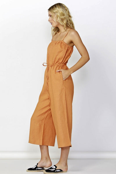 Betty Basics Finn Linen Jumpsuit in Rust - Hey Sara