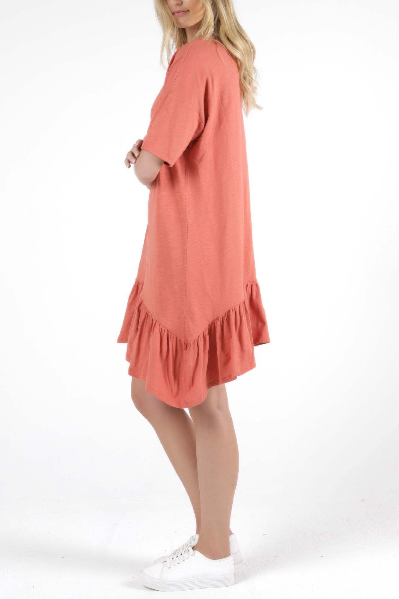 Betty Basics Goldie Dress in Tangello - Hey Sara