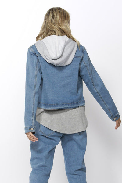 Betty Basics Gunner Denim Jacket in Vintage Blue - Hey Sara