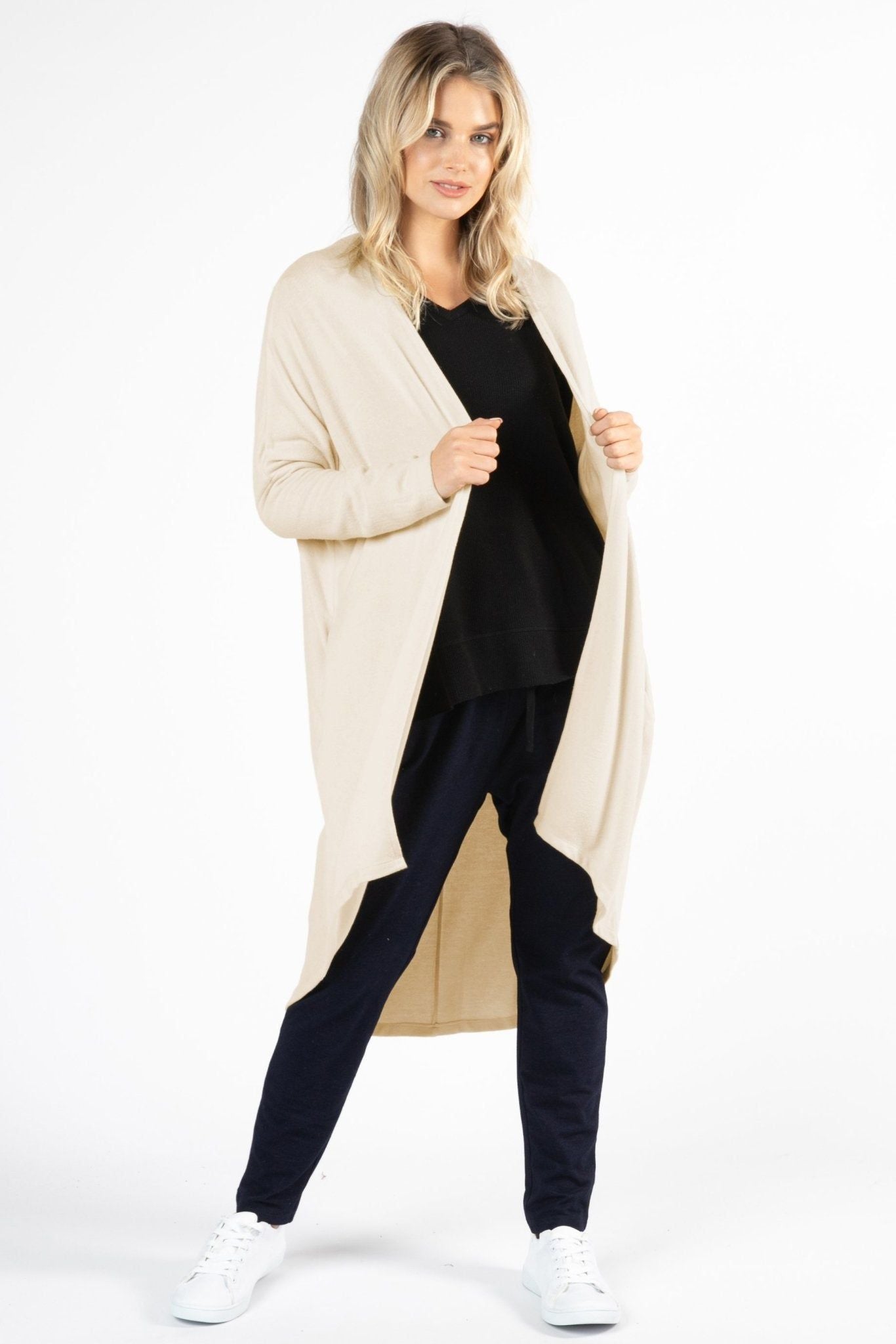 Betty Basics Harlow Cardigan in Oatmeal - Hey Sara