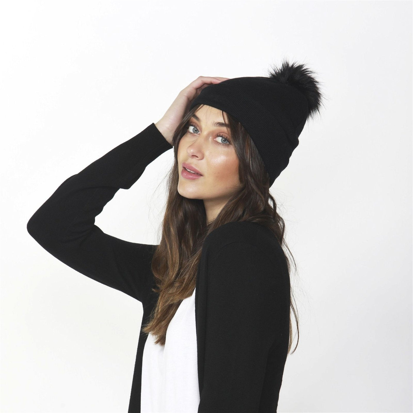 Betty Basics Harper Knit Beanie in Black - Hey Sara