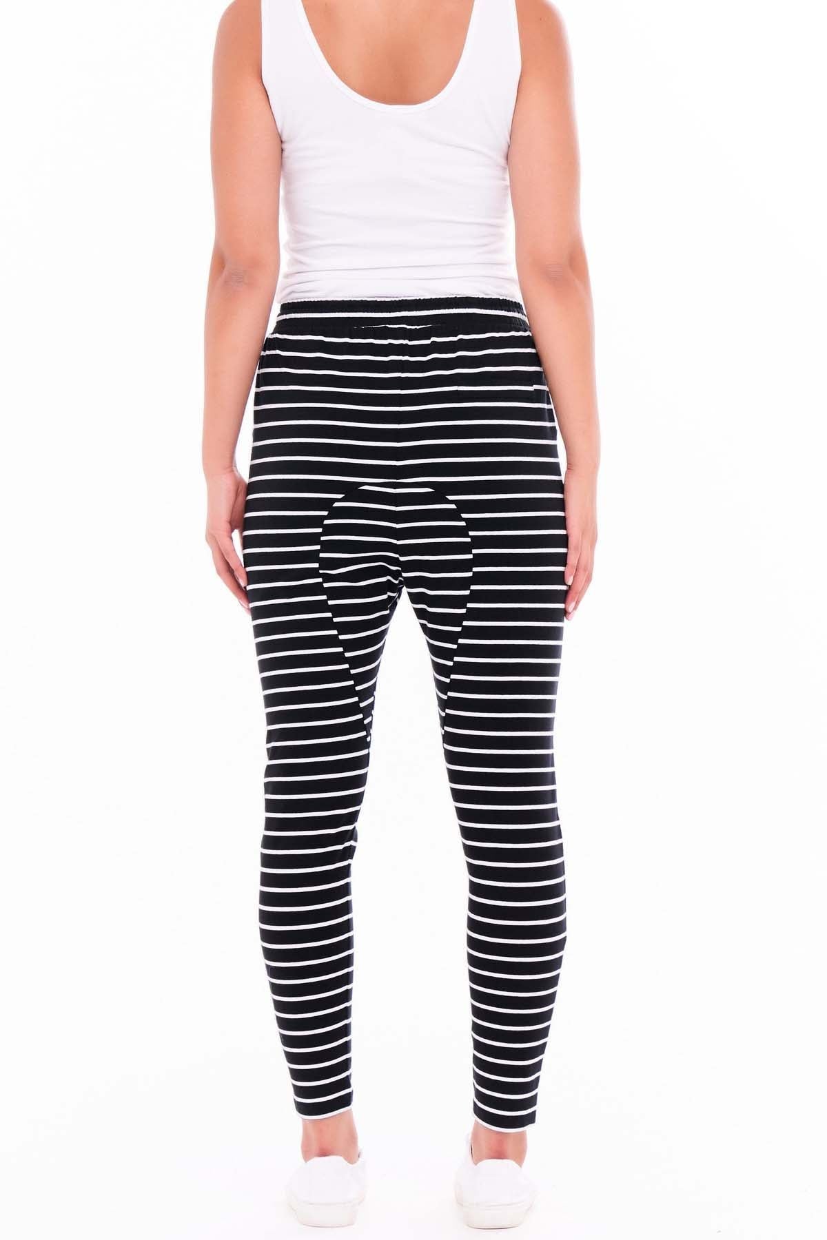 Betty Basics Jade Pant in Black with White Stripe - Hey Sara