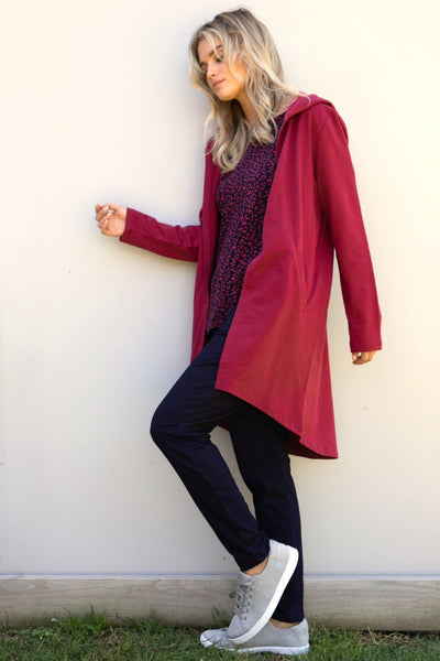 Betty Basics Jaden Hoodie in Wildberry Red - Hey Sara