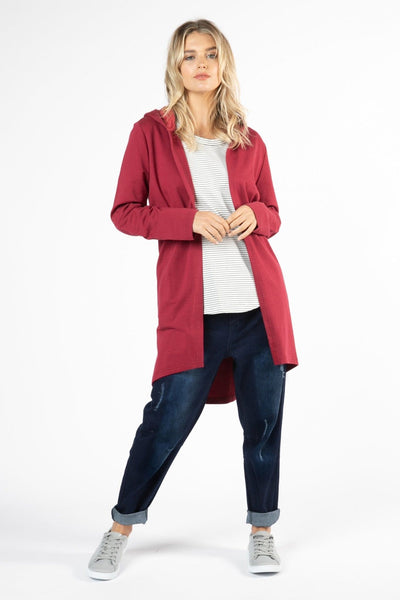 Betty Basics Jaden Hoodie in Wildberry Red - Hey Sara