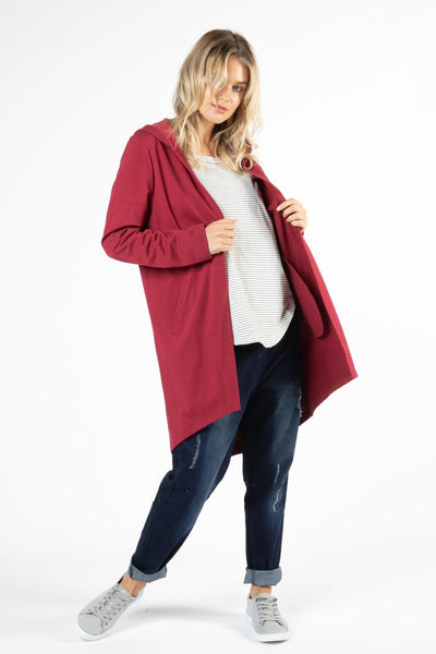 Betty Basics Jaden Hoodie in Wildberry Red - Hey Sara