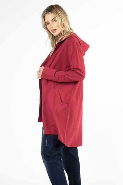 Betty Basics Jaden Hoodie in Wildberry Red - Hey Sara