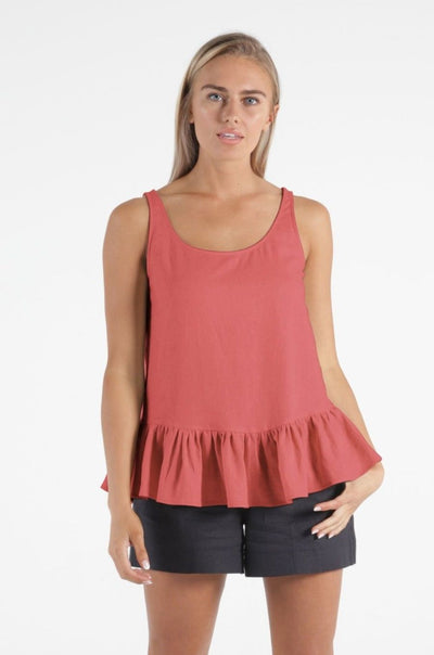 Betty Basics James Linen Cami in Berry - Hey Sara