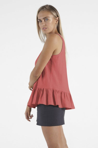 Betty Basics James Linen Cami in Berry - Hey Sara