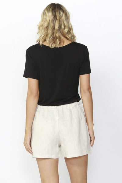 Betty Basics Jax Linen Shorts in Natural - Hey Sara