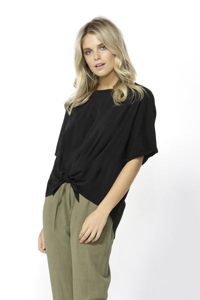 Betty Basics Katie Knot Top in Back - Hey Sara