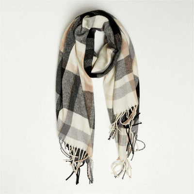 Betty Basics Kourtney Scarf in Black Caramel Check - Hey Sara