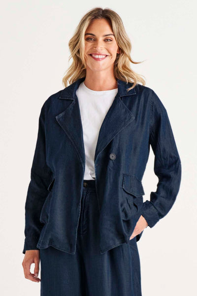 Betty Basics Lara Lyocell Jacket in Blue Haze - Hey Sara