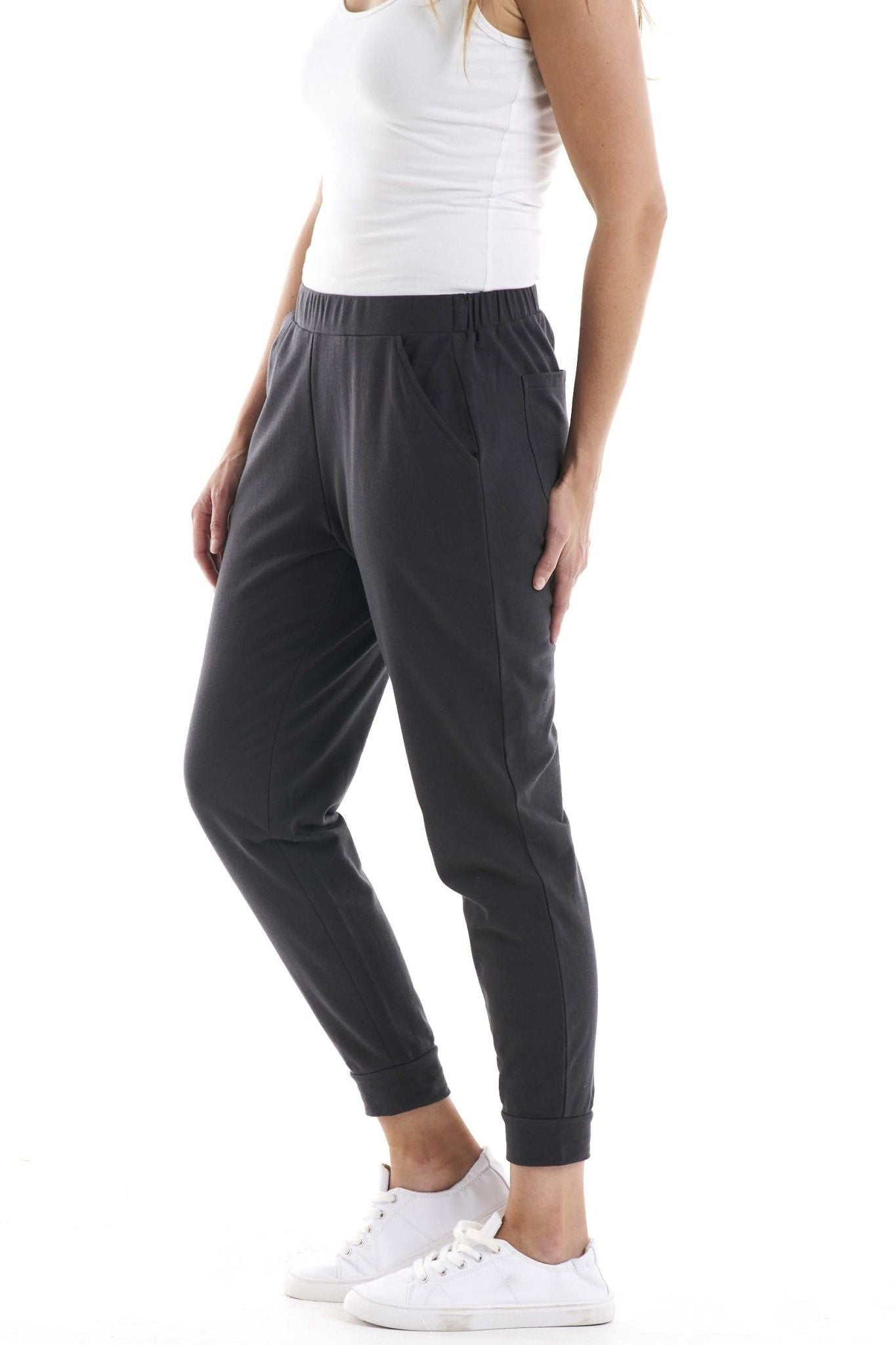 Betty Basics Lindsay Jogger Pant in Gunmetal - Hey Sara