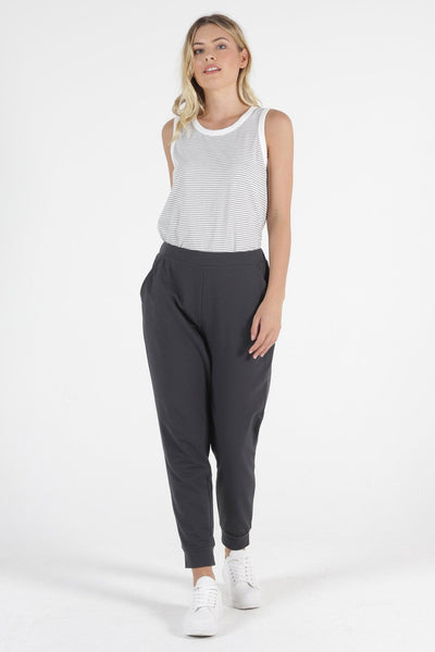 Betty Basics Lindsay Jogger Pant in Gunmetal - Hey Sara