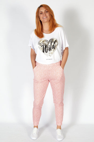 Betty Basics Lindsay Jogger in Pink Ocelot - Hey Sara