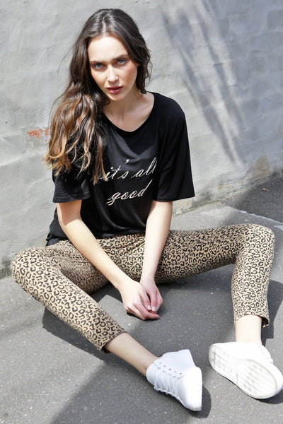 Betty Basics Los Angeles Tee in Black - Hey Sara