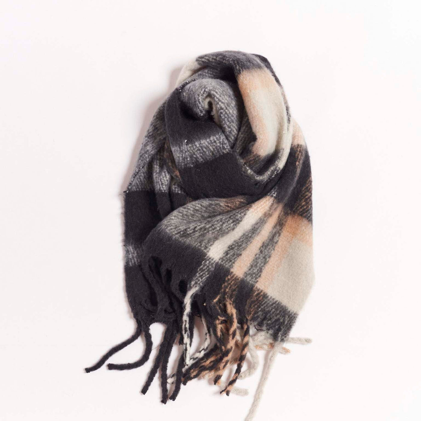 Betty Basics Mae Scarf in Tawny Check - Hey Sara