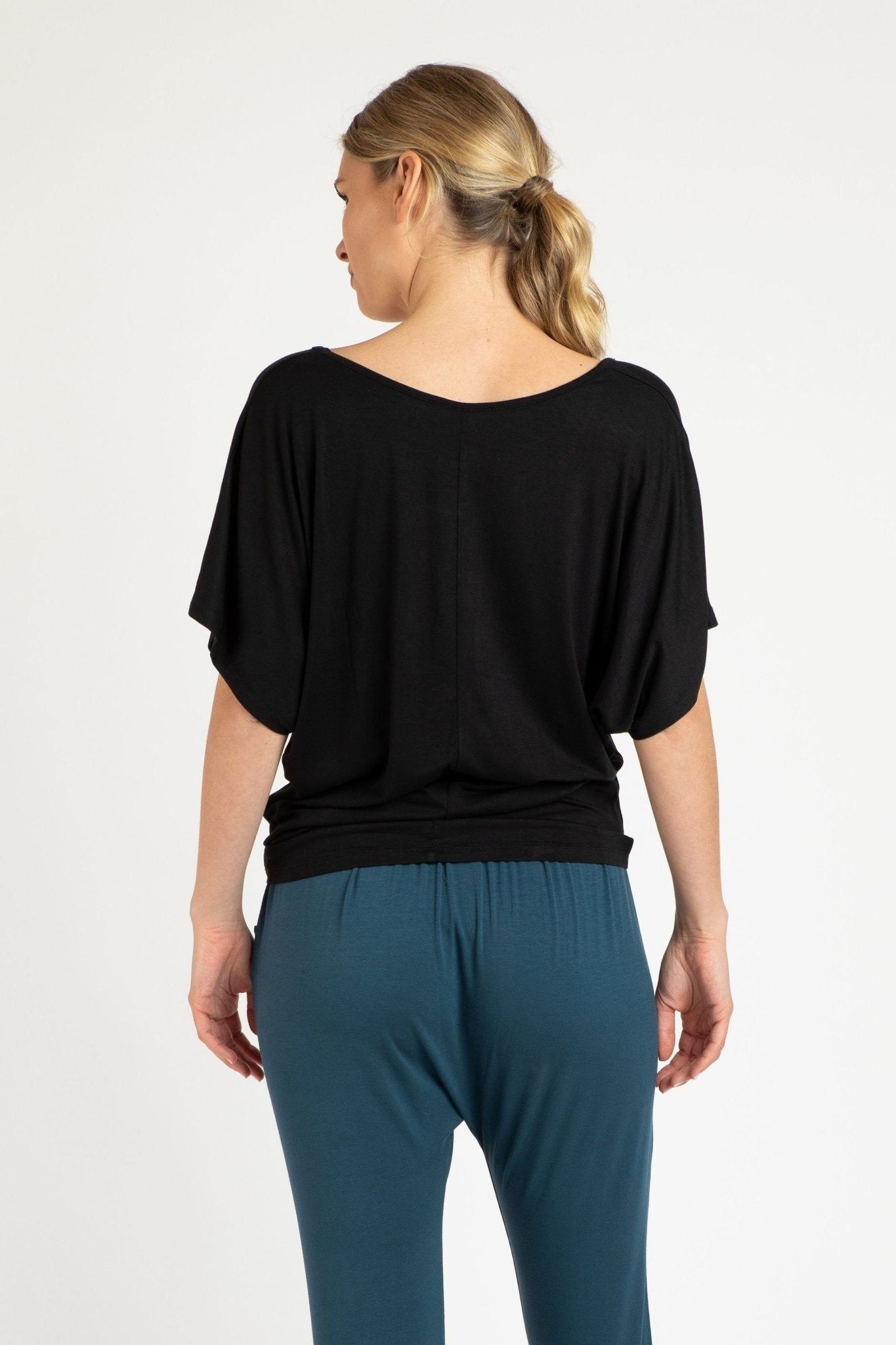 Betty Basics Maui Tee in Black with Amore Print - Hey Sara