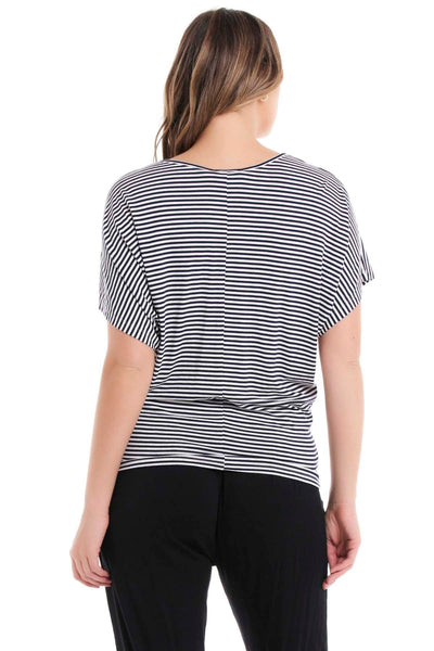 Betty Basics Maui Tee in Navy White Stripe - Hey Sara
