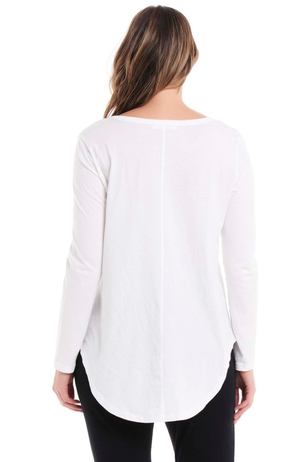 Betty Basics Megan Long Sleeve Top in White - Hey Sara