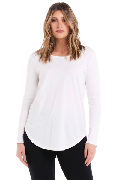 Betty Basics Megan Long Sleeve Top in White - Hey Sara
