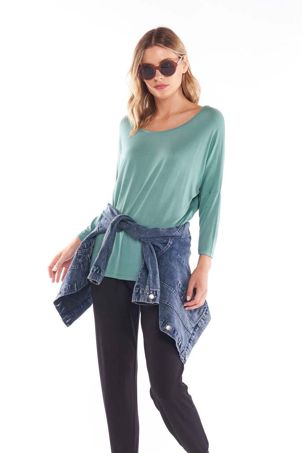 Betty Basics Milan Top in Silver Fern - Hey Sara