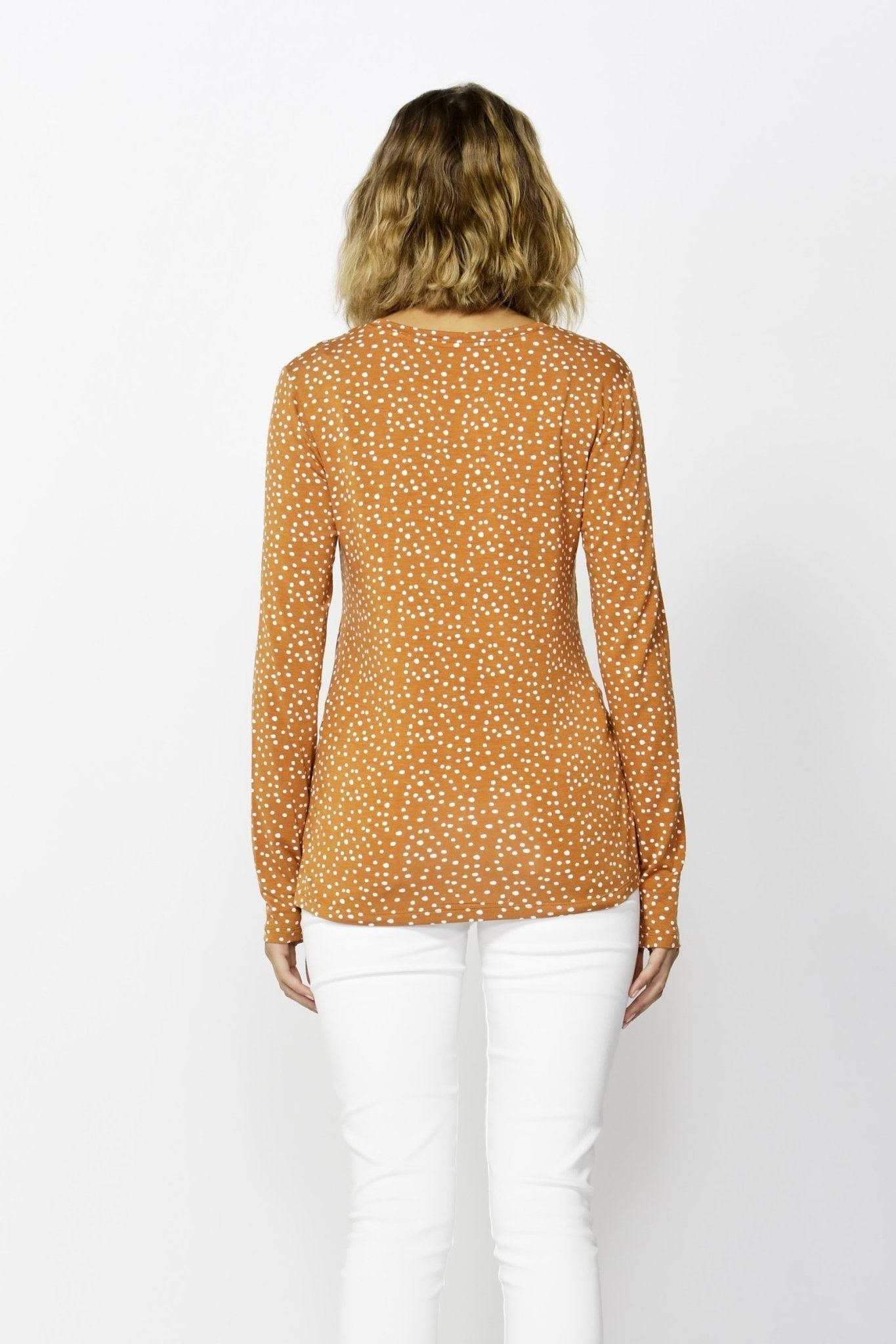 Betty Basics Monaco Knot Top in Clay Spot - Hey Sara