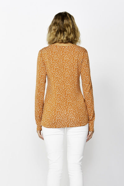 Betty Basics Monaco Knot Top in Clay Spot - Hey Sara