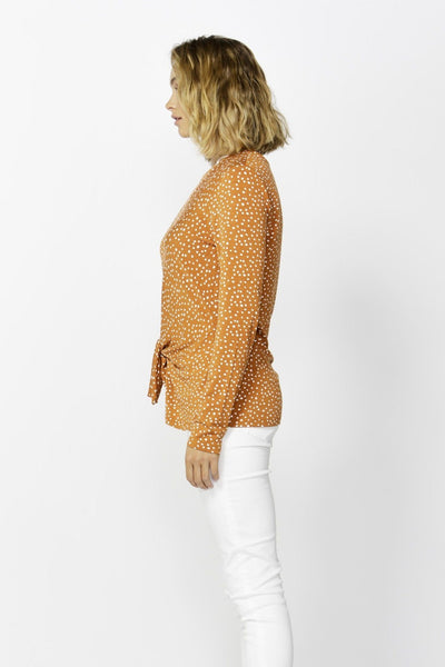 Betty Basics Monaco Knot Top in Clay Spot - Hey Sara
