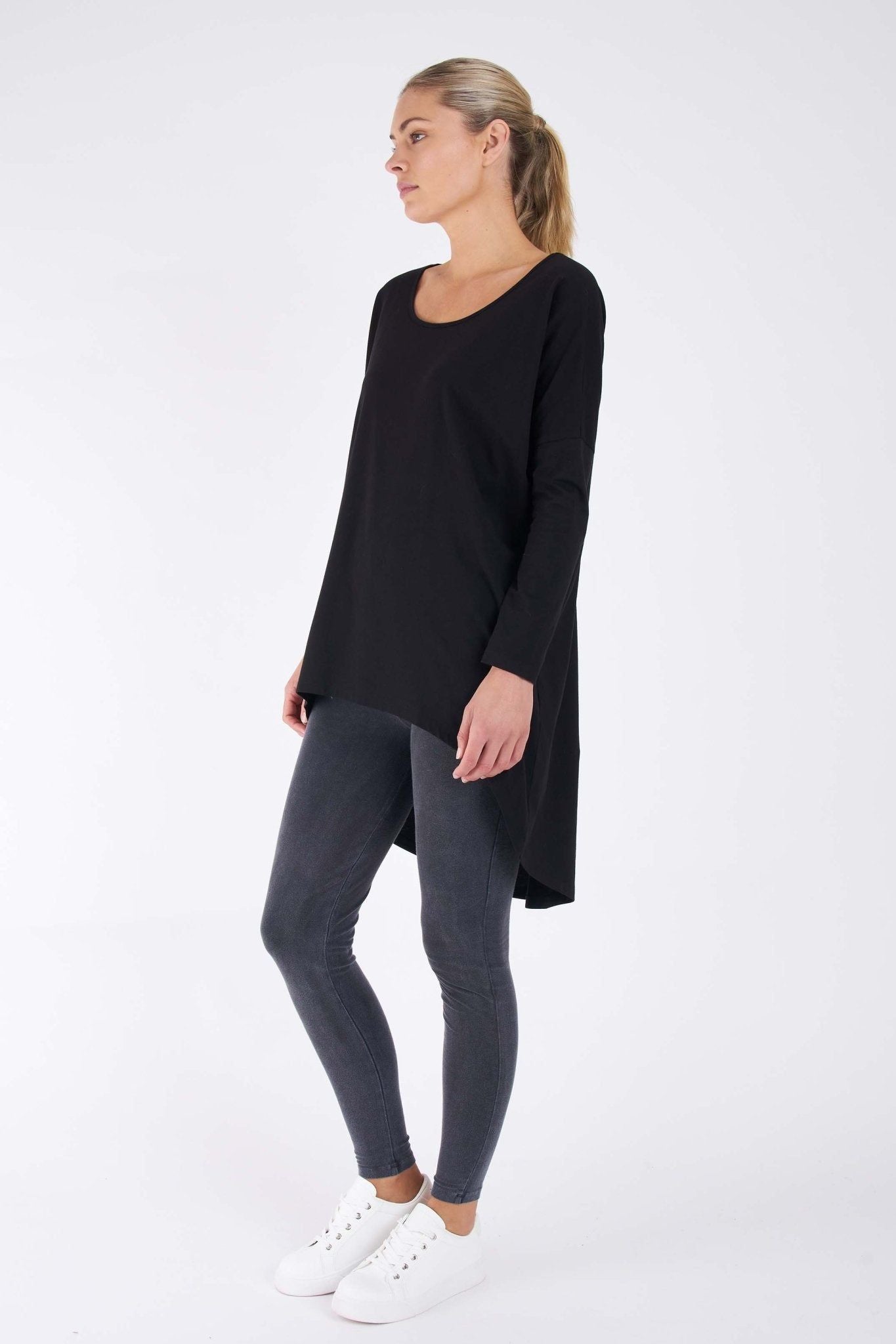 Betty Basics Nelly Long Sleeve Top in Black - Hey Sara