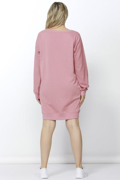 Betty Basics Nico Sweater Dress in Rose Pink - Hey Sara