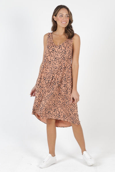 Betty Basics Oman Dress in Lynx Print - Hey Sara