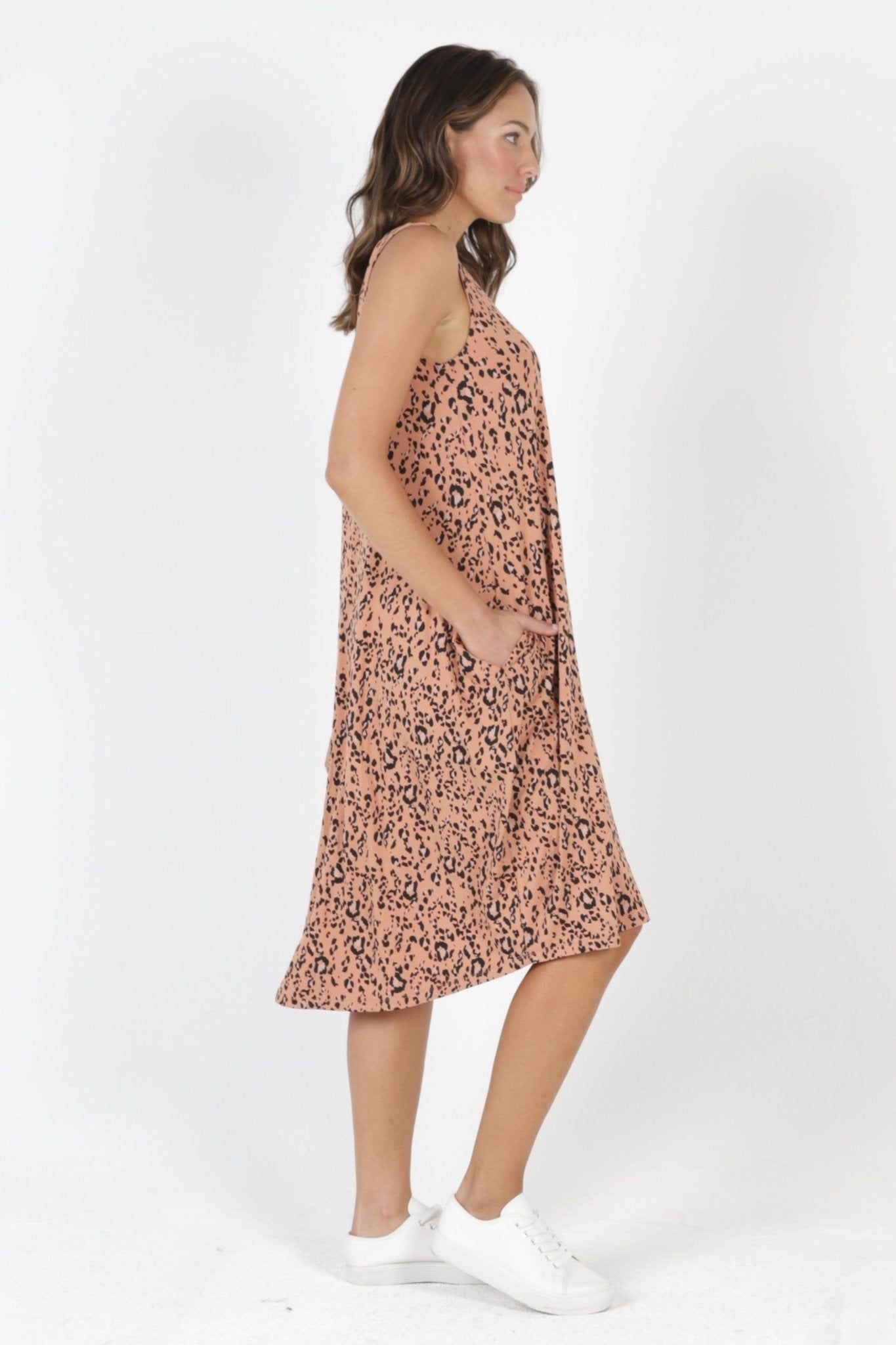 Betty Basics Oman Dress in Lynx Print - Hey Sara