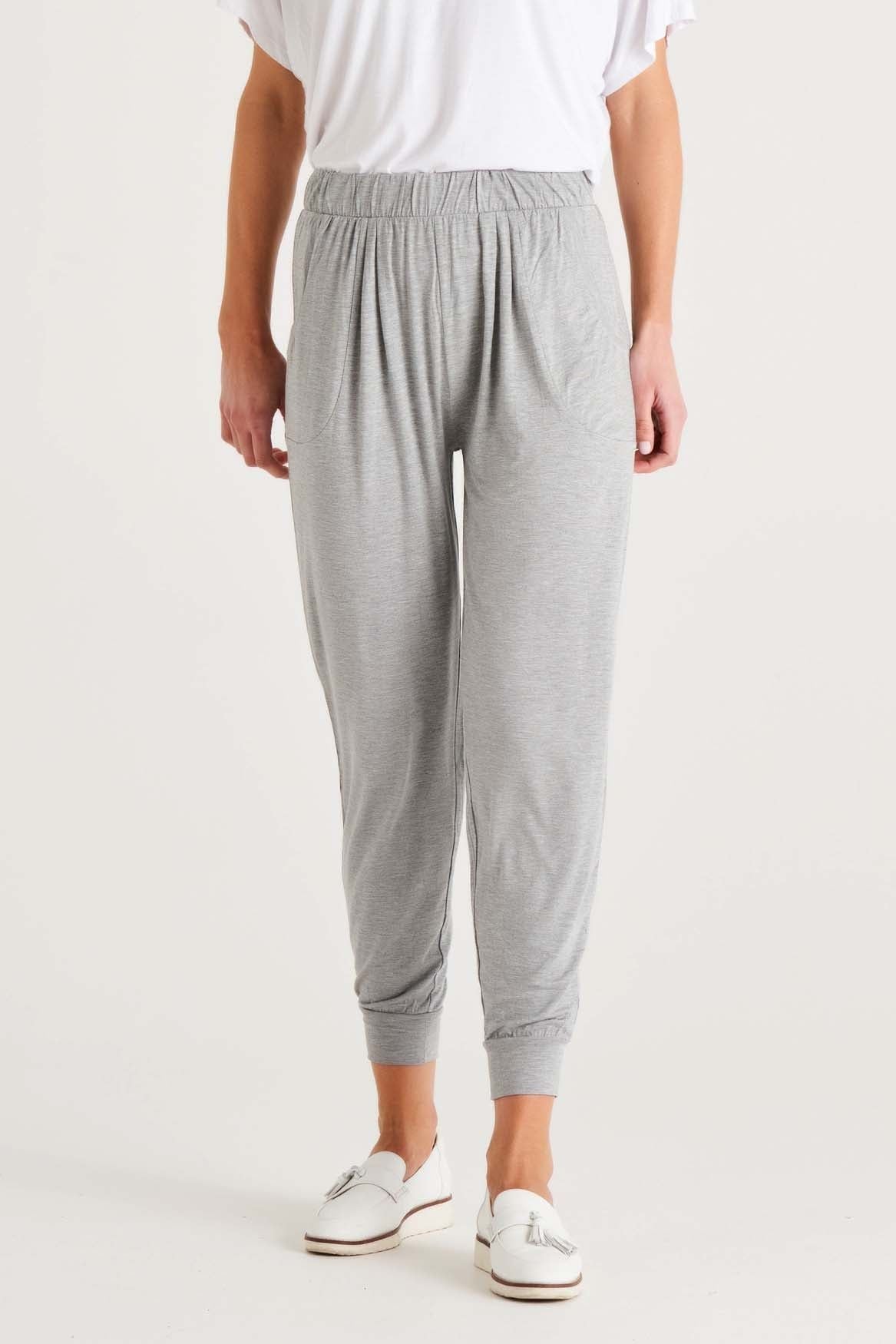 Betty Basics Paris Harem Pant in Grey Marle - Hey Sara