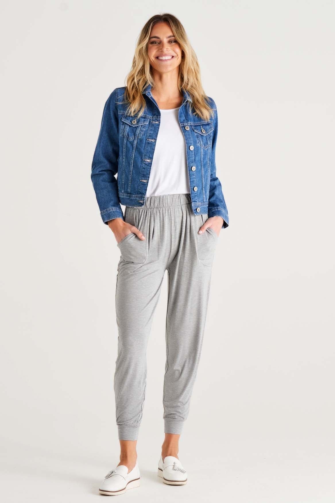 Betty Basics Paris Harem Pant in Grey Marle - Hey Sara
