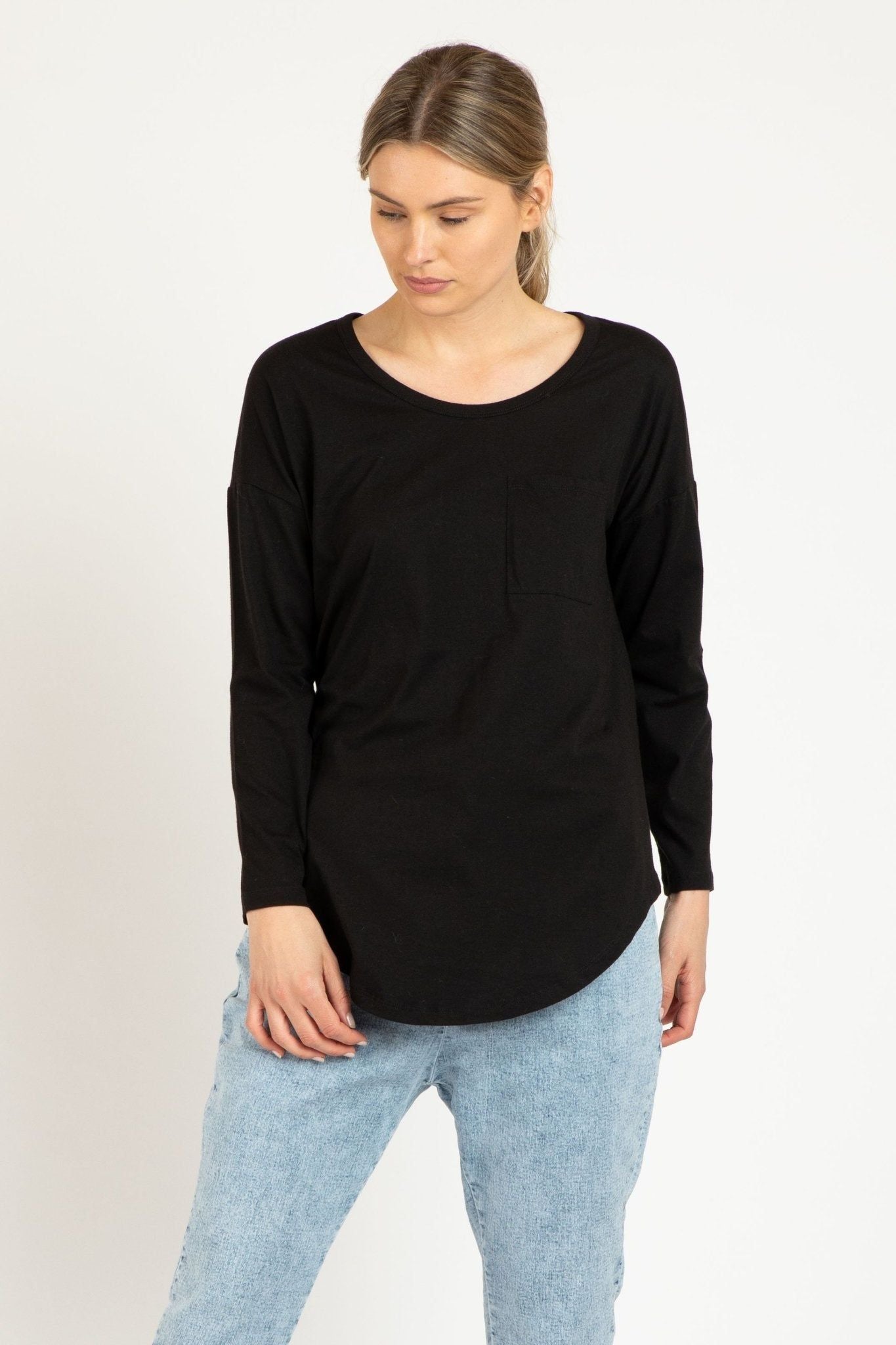 Betty Basics Phoebe Top in Black - Hey Sara