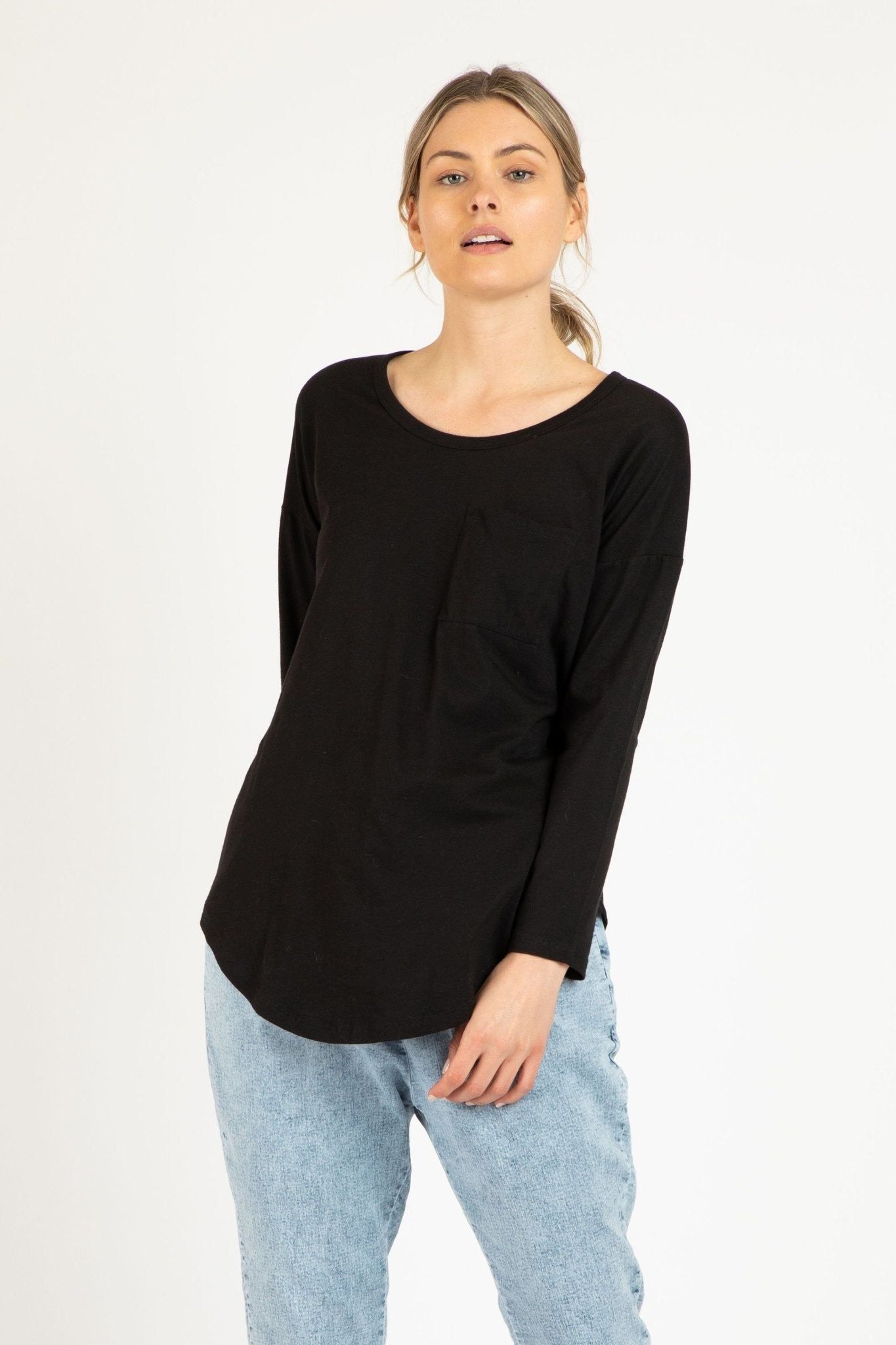 Betty Basics Phoebe Top in Black - Hey Sara