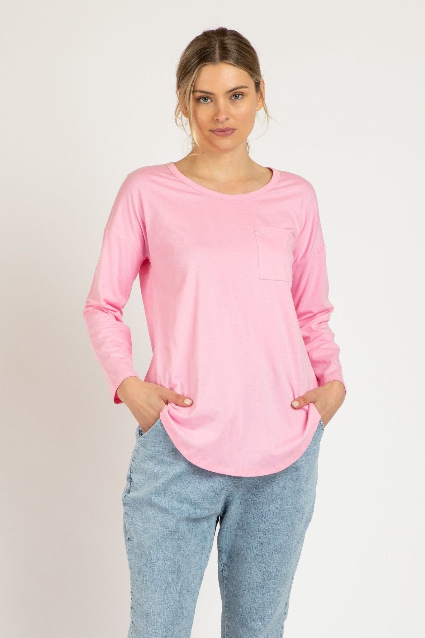 Betty Basics Phoebe Top in Floss Pink - Hey Sara