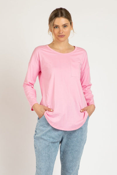 Betty Basics Phoebe Top in Floss Pink - Hey Sara