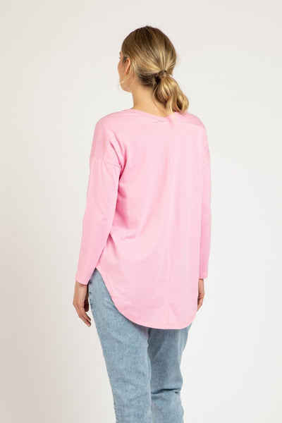 Betty Basics Phoebe Top in Floss Pink - Hey Sara