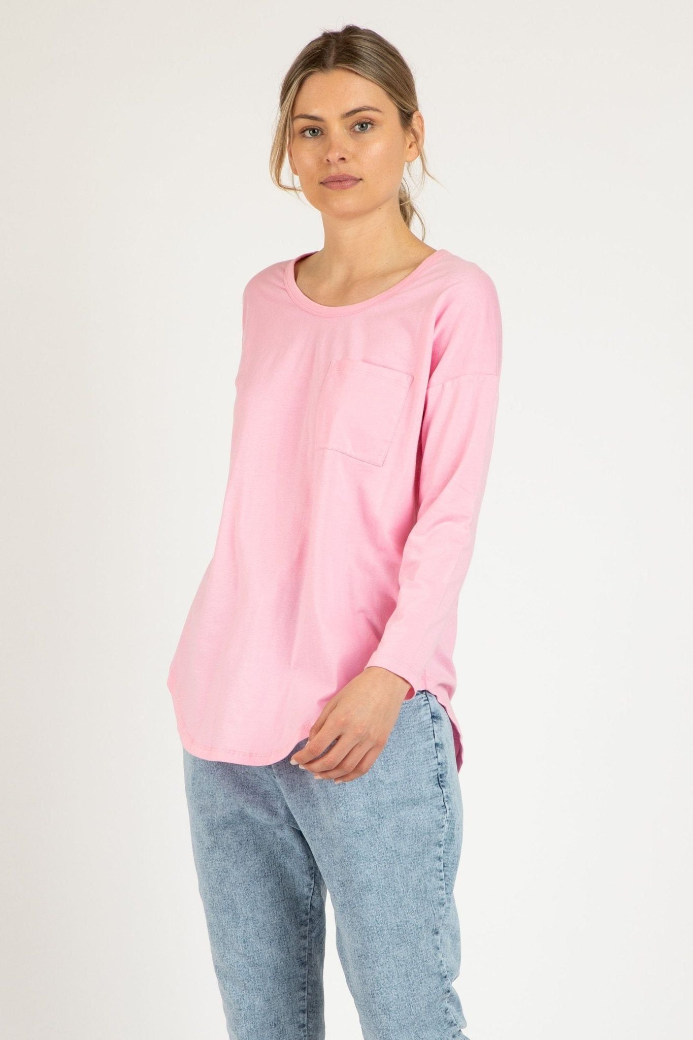 Betty Basics Phoebe Top in Floss Pink - Hey Sara