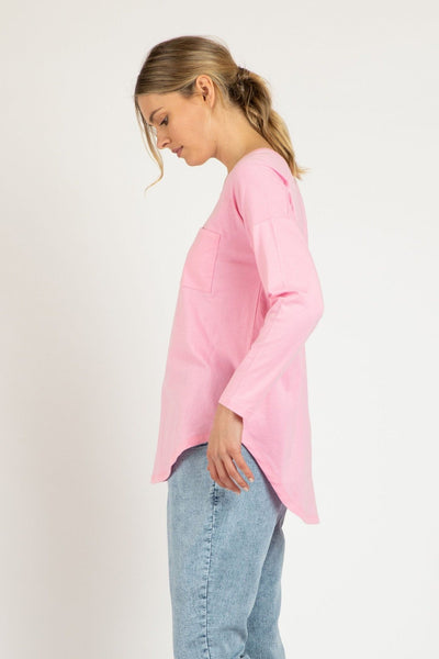 Betty Basics Phoebe Top in Floss Pink - Hey Sara