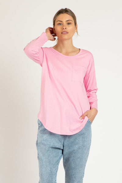 Betty Basics Phoebe Top in Floss Pink - Hey Sara