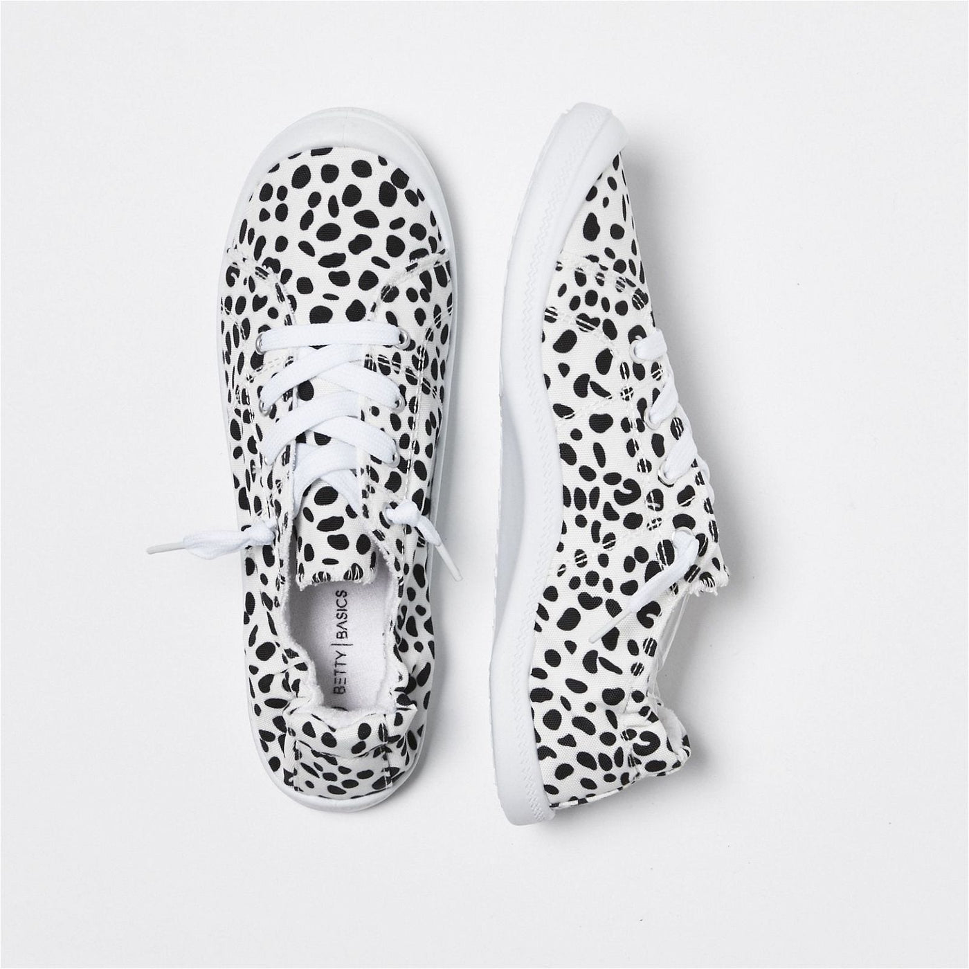Betty Basics Sail Sneaker in White Black Spot - Hey Sara