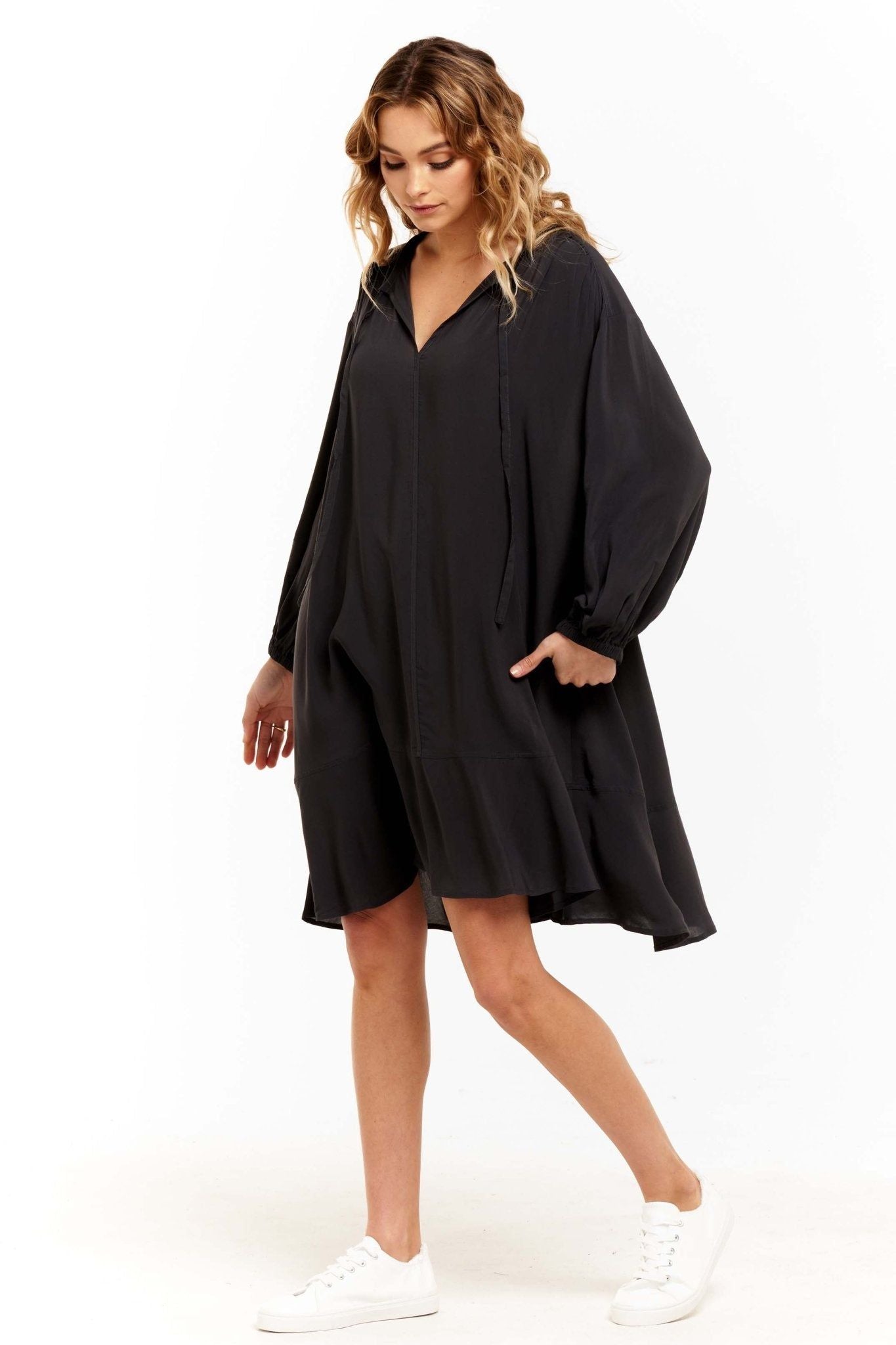 Betty Basics Samara Dress in Petrol Black - Hey Sara