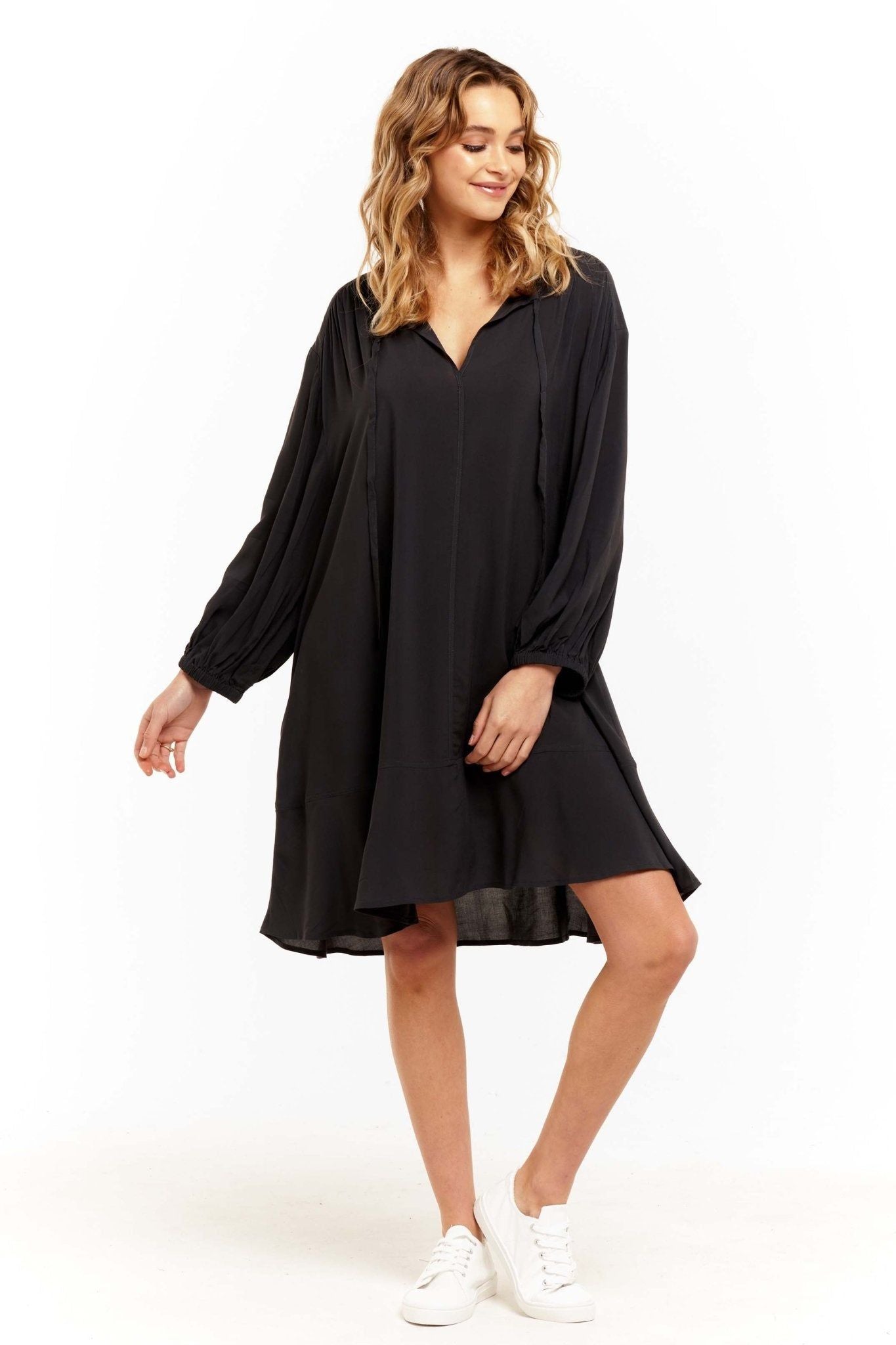 Betty Basics Samara Dress in Petrol Black - Hey Sara