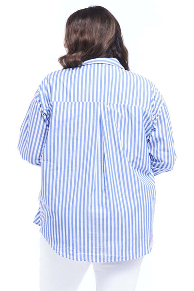 Betty Basics Scout Shirt in Blue Stripe - Hey Sara