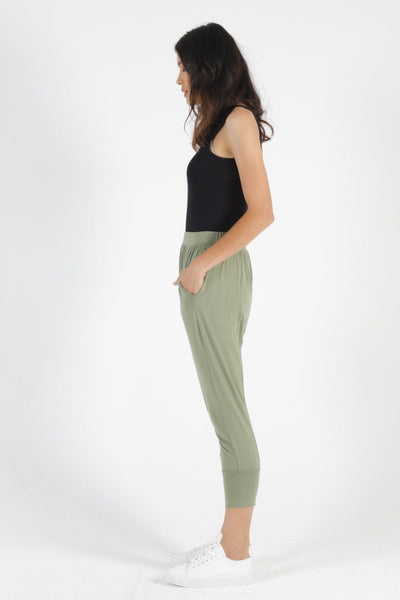 Betty Basics Soho Pants in Avocado - Hey Sara