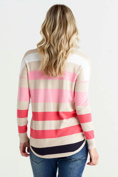 Betty Basics Sophie Knit Jumper in Dawn Stripe - Hey Sara